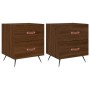 Mesita noche 2 uds madera ingeniería marrón roble 40x35x47,5 cm de vidaXL, Mesitas de noche - Ref: Foro24-827259, Precio: 56,...