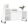 Mueble de TV madera contrachapada blanco brillo 100x35x55 cm en Muebles TV | Comprar online en Foru.es