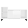 Mueble de TV madera contrachapada blanco brillo 100x35x55 cm en Muebles TV | Comprar online en Foru.es