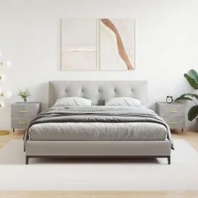 Mesita noche 2 uds madera ingeniería gris hormigón 40x35x47,5cm de vidaXL, Mesitas de noche - Ref: Foro24-827269, Precio: 81,...