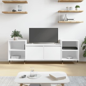 Mueble para TV madera contrachapada blanco 160x35x55 cm en Muebles TV | Comprar online en Foru.es