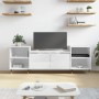Mueble para TV madera contrachapada blanco brillo 160x35x55 cm en Muebles TV | Comprar online en Foru.es