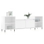 Mueble para TV madera contrachapada blanco brillo 160x35x55 cm en Muebles TV | Comprar online en Foru.es