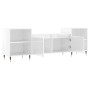 Mueble para TV madera contrachapada blanco brillo 160x35x55 cm en Muebles TV | Comprar online en Foru.es