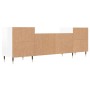 Mueble para TV madera contrachapada blanco brillo 160x35x55 cm en Muebles TV | Comprar online en Foru.es