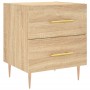 Mesita noche 2 uds madera ingeniería roble Sonoma 40x35x47,5 cm de vidaXL, Mesitas de noche - Ref: Foro24-827283, Precio: 100...