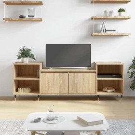 Mueble para TV madera contrachapada roble Sonoma 160x35x55 cm en Muebles TV | Comprar online en Foru.es