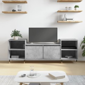 Mueble para TV madera contrachapada gris hormigón 160x35x55 cm en Muebles TV | Comprar online en Foru.es
