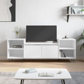 Mueble para TV madera contrachapada blanco 160x35x55 cm en Muebles TV | Comprar online en Foru.es