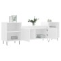 Mueble para TV madera contrachapada blanco 160x35x55 cm en Muebles TV | Comprar online en Foru.es