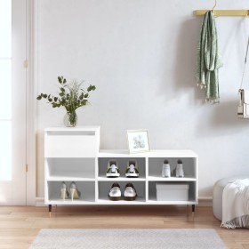 Mueble zapatero madera contrachapada blanco 102x36x60 cm en Zapateros y organizadores de calzado | Comprar online en Foru.es