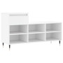 Mueble zapatero madera contrachapada blanco 102x36x60 cm en Zapateros y organizadores de calzado | Comprar online en Foru.es