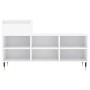Mueble zapatero madera contrachapada blanco brillo 102x36x60 cm en Zapateros y organizadores de calzado | Comprar online en Foru