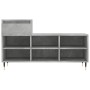 Mueble zapatero madera contrachapada gris hormigón 102x36x60 cm en Zapateros y organizadores de calzado | Comprar online en Foru
