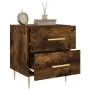 Mesita noche 2 uds madera ingeniería roble ahumado 40x35x47,5cm de vidaXL, Mesitas de noche - Ref: Foro24-827287, Precio: 80,...
