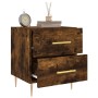 Mesita noche 2 uds madera ingeniería roble ahumado 40x35x47,5cm de vidaXL, Mesitas de noche - Ref: Foro24-827287, Precio: 81,...