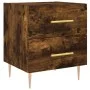 Mesita noche 2 uds madera ingeniería roble ahumado 40x35x47,5cm de vidaXL, Mesitas de noche - Ref: Foro24-827287, Precio: 80,...