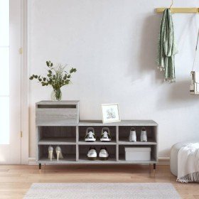 Mueble zapatero madera contrachapada gris Sonoma 102x36x60 cm en Zapateros y organizadores de calzado | Comprar online en Foru.e