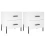 Mesitas de noche 2 uds madera ingeniería blanco 40x35x47,5 cm de vidaXL, Mesitas de noche - Ref: Foro24-827325, Precio: 101,0...