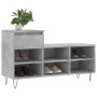 Mueble zapatero madera contrachapada gris hormigón 102x36x60 cm en Zapateros y organizadores de calzado | Comprar online en Foru