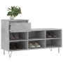 Mueble zapatero madera contrachapada gris hormigón 102x36x60 cm en Zapateros y organizadores de calzado | Comprar online en Foru