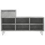 Mueble zapatero madera contrachapada gris hormigón 102x36x60 cm en Zapateros y organizadores de calzado | Comprar online en Foru