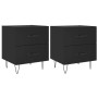 Mesitas de noche 2 uds madera ingeniería negro 40x35x47,5 cm de vidaXL, Mesitas de noche - Ref: Foro24-827295, Precio: 81,70 ...