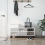Mueble zapatero madera contrachapada blanco 102x36x60 cm en Zapateros y organizadores de calzado | Comprar online en Foru.es