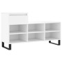Mueble zapatero madera contrachapada blanco 102x36x60 cm en Zapateros y organizadores de calzado | Comprar online en Foru.es