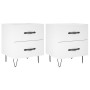 Mesitas de noche 2 uds madera ingeniería blanco 40x35x47,5 cm de vidaXL, Mesitas de noche - Ref: Foro24-827293, Precio: 81,70...