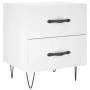Nachttische 2 Stück, Holzwerkstoff, weiß, 40 x 35 x 47,5 cm von vidaXL, Nachttische - Ref: Foro24-827293, Preis: 80,59 €, Rab...