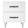 Mesitas de noche 2 uds madera ingeniería blanco 40x35x47,5 cm de vidaXL, Mesitas de noche - Ref: Foro24-827293, Precio: 81,70...