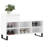 Mueble zapatero madera contrachapada blanco brillo 102x36x60 cm en Zapateros y organizadores de calzado | Comprar online en Foru
