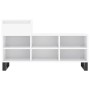 Mueble zapatero madera contrachapada blanco brillo 102x36x60 cm en Zapateros y organizadores de calzado | Comprar online en Foru