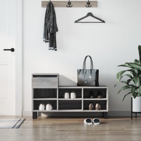 Mueble zapatero madera contrachapada gris Sonoma 102x36x60 cm en Zapateros y organizadores de calzado | Comprar online en Foru.e