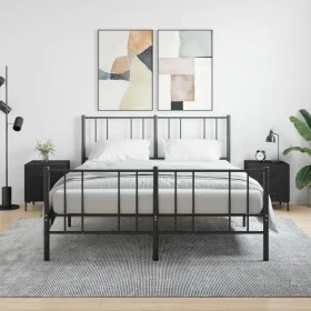 Mesitas de noche 2 uds madera ingeniería negro 40x35x47,5 cm de vidaXL, Mesitas de noche - Ref: Foro24-827311, Precio: 92,02 ...