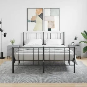 Mesita noche 2 uds madera ingeniería gris hormigón 40x35x47,5cm de vidaXL, Mesitas de noche - Ref: Foro24-827317, Precio: 64,...