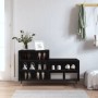 Mueble zapatero madera contrachapada negro 102x36x60 cm en Zapateros y organizadores de calzado | Comprar online en Foru.es