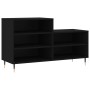 Mueble zapatero madera contrachapada negro 102x36x60 cm en Zapateros y organizadores de calzado | Comprar online en Foru.es