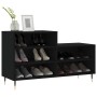 Mueble zapatero madera contrachapada negro 102x36x60 cm en Zapateros y organizadores de calzado | Comprar online en Foru.es