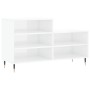 Mueble zapatero madera contrachapada blanco brillo 102x36x60 cm en Zapateros y organizadores de calzado | Comprar online en Foru