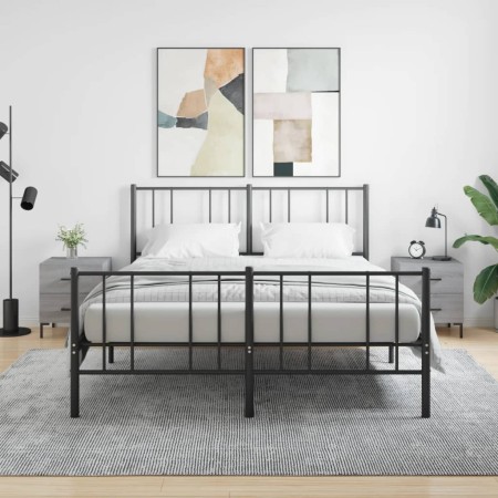 Mesitas noche 2 uds madera ingeniería gris Sonoma 40x35x47,5 cm de vidaXL, Mesitas de noche - Ref: Foro24-827321, Precio: 75,...
