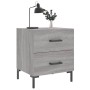 Mesitas noche 2 uds madera ingeniería gris Sonoma 40x35x47,5 cm de vidaXL, Mesitas de noche - Ref: Foro24-827321, Precio: 75,...