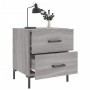 Mesitas noche 2 uds madera ingeniería gris Sonoma 40x35x47,5 cm de vidaXL, Mesitas de noche - Ref: Foro24-827321, Precio: 75,...