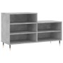 Mueble zapatero madera contrachapada gris hormigón 102x36x60 cm en Zapateros y organizadores de calzado | Comprar online en Foru