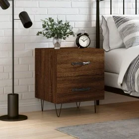 Brown oak engineered wood bedside table 40x35x47.5 cm by vidaXL, Nightstands - Ref: Foro24-827306, Price: 56,25 €, Discount: %