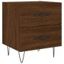 Brown oak engineered wood bedside table 40x35x47.5 cm by vidaXL, Nightstands - Ref: Foro24-827306, Price: 56,25 €, Discount: %