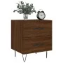 Brown oak engineered wood bedside table 40x35x47.5 cm by vidaXL, Nightstands - Ref: Foro24-827306, Price: 56,25 €, Discount: %