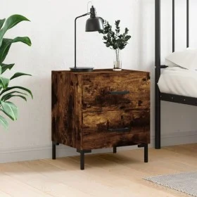 Mesita de noche madera ingeniería roble ahumado 40x35x47,5 cm de vidaXL, Mesitas de noche - Ref: Foro24-827318, Precio: 49,84...