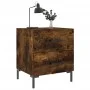 Mesita de noche madera ingeniería roble ahumado 40x35x47,5 cm de vidaXL, Mesitas de noche - Ref: Foro24-827318, Precio: 49,84...